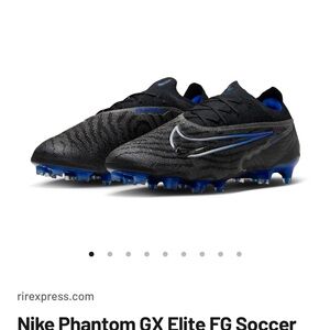 Nike Phantom GX Elite FG Soccer Cleats - Black and Blue